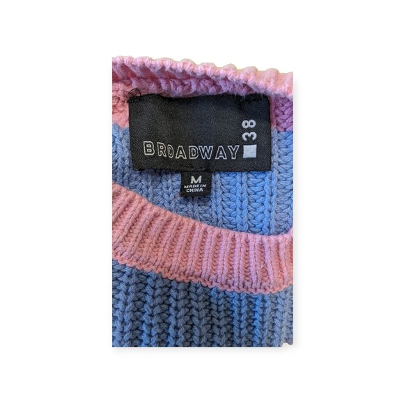 Women's Broadway Striped Knit Multi-colored Sweater Long Sleeve Medium - Picture 3 of 7
